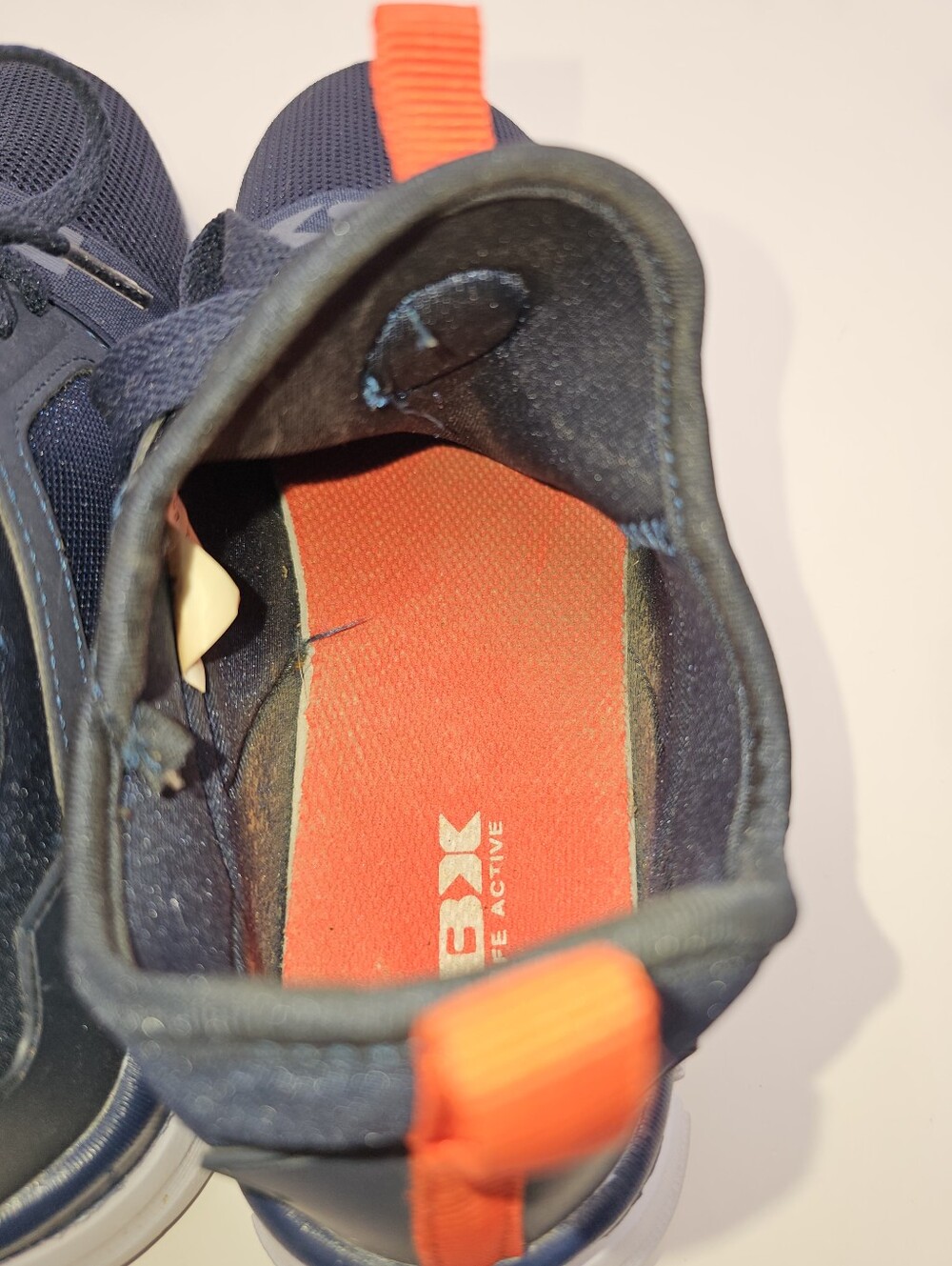 RBX Women's Navy Blue Athletic Sneakers with Red Pull Tabs, Size 6.5 - Picture 8 of 10